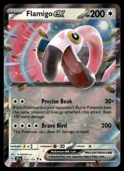 FLAMIGO EX 160/191 Double Rare Surging Sparks Pokemon Holo NM - Image 1
