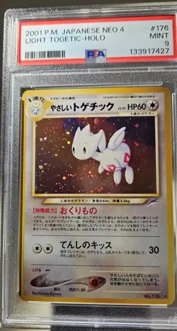 2001 Pokemon Japanese Neo-4 Destiny Light Togetic Holo Rare # 176 - Image 2