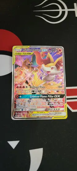 Pokemon TCG Charizard & Braixen GX TAG TEAM Full Art Holo SM230 English - Image 2