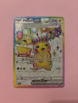 Pokemon Pikachu ex 219/191 Sv08 Surging Sparks Ultra Rare Holo 200 HP EN - Image 1