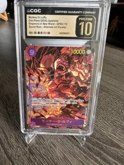 2024 OP09-119 Monkey D. Luffy SEC Alt Art Emperors New World CGC 10 Pristine 🔥 - Image 3