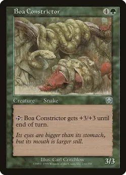 MTG Mercadian Masques --- BOA CONSTRICTOR --- Uncommon! LP! Magic the Gathering! - Image 3