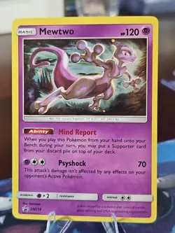 Pokemon TCG Mewtwo SM214 Black Star Promo Holo Card Sun & Moon - Image 1