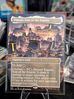 Eiganjo, Seat of the Empire Borderless Art #413 NM Kamigawa Neon Dynasty Regular - Image 1