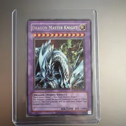 YUGIOH DRAGON MASTER KNIGHT SECRET RARE NM RP02-EN097 REPRINT - Image 1