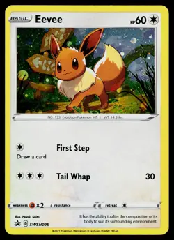 Eevee SWSH095 SWSH: Sword & Shield Promo Cards Holo Promo *SWIRL* - Image 1