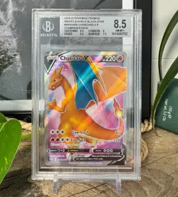 Pokemon Card Charizard V SWSH050 Promo Champions Path - Beckett BGS 8.5 NM MINT - Image 1