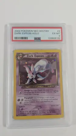 2002 Neo Destiny Dark Vaporeon Holo PSA 6 Pokemon Card - Image 1