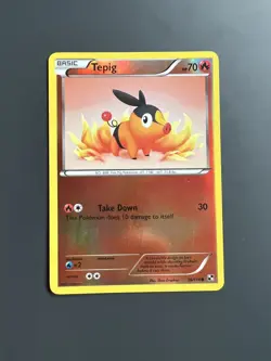 Tepig - 16/114 - Reverse Holo Common Black & White 2011 Pokemon TCG Card - Image 1