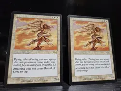 MTG Herald of Serra x2 - Urza's Saga Lightly Played/Reg English - Image 1