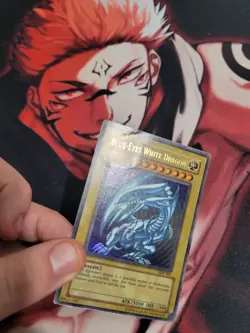 Blue-Eyes White Dragon SDK-001 - YuGiOh Card - DMG - Image 4
