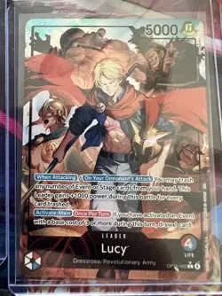 Bandai One Piece CCG OP05-002 Lucy Leader Alt Art Foil Parallel EN - Image 1