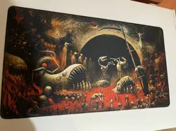Seb McKinnon Damnation MTG Playmat Kickstarter Signed Stitched - Image 1