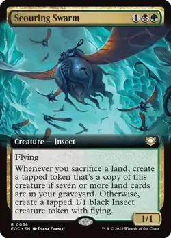 MTG - Scouring Swarm - Extended Art - Edge of Eternities - Magic the Gathering - Image 1