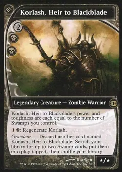 Korlash, Heir to Blackblade - Medium Play MTG Futuresight - Image 1