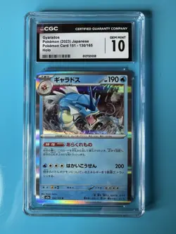 CGC 10 GEM MINT Gyarados 130/165 Pokemon Card 151 Japanese Holo - Image 1
