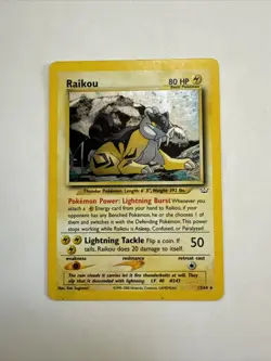 Raikou 13/64 Neo Revelation Holo Rare LP-NM Pokemon Card - Image 1