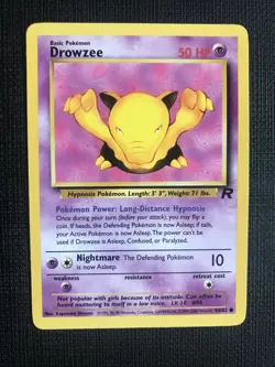 Drowzee | 54/82 | EXC | Team Rocket | WotC 2000 | Pokemon Card - Image 1