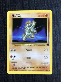 Machop | 59/82 | Team Rocket | WOTC | Pokemon Card LP+ - Image 1