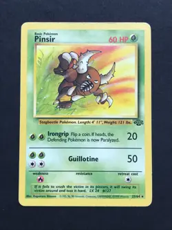 Pinsir 25/64 Jungle Rare - Vintage Pokemon Card WOTC 1999 - Played #2 - Image 1