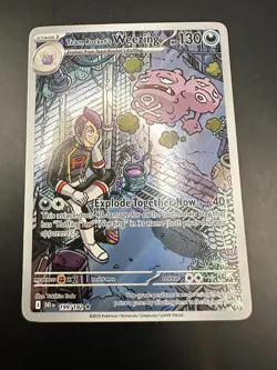 Team Rocket's Weezing 199/182 Destined Rivals IR Illustration Rare Card Pokemon - Image 1