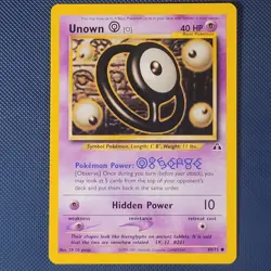 Unown O 69/75 - Neo Discovery - Common Vintage WOTC Pokemon Card - M / NM - Image 1