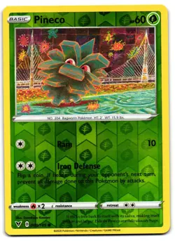 Pineco 008/185 - Vivid Voltage Common Pokemon TCG Reverse Holo - NM Card - Image 1
