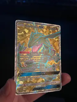 Rayquaza GX (Full Art) 160/168 Sm-Celestial Storm Holo Pokemon TCG Card - Image 1