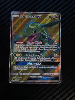 Rayquaza GX (Full Art) 160/168 Sm-Celestial Storm Holo Pokemon TCG Card - Image 3
