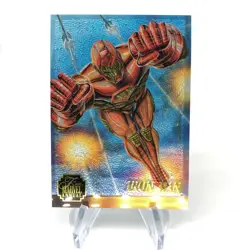 Marvel Card Iron Man 3 of 12 Chromium Flair 1995 Fleer Upper Deck [NM] - Image 1