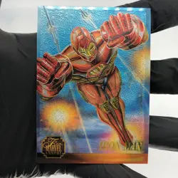 Marvel Card Iron Man 3 of 12 Chromium Flair 1995 Fleer Upper Deck [NM] - Image 2