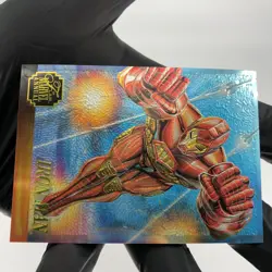 Marvel Card Iron Man 3 of 12 Chromium Flair 1995 Fleer Upper Deck [NM] - Image 5