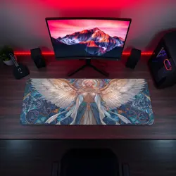 MTG Playmat | Stained Glass Angel Themed Playmat | Unofficial MTG Playmat - Image 5