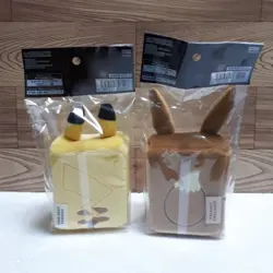 Pokemon Card Game Plush Deck Box Case Pikachu & Eevee Pokemon Center NEW Japan - Image 2