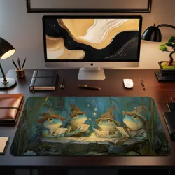 MTG Playmat | Wizard Frogs Playing Cards Themed Playmat | Unofficial MTG - Image 2