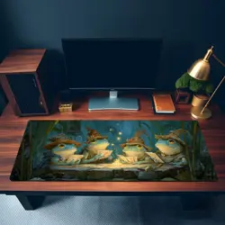 MTG Playmat | Wizard Frogs Playing Cards Themed Playmat | Unofficial MTG - Image 3