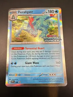 Feraligatr SVP089 Temporal Forces Prerelease Promo Holo Rare Pokemon Card - Image 1