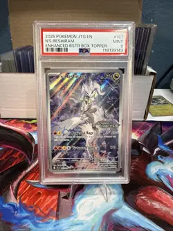 PSA 9 MINT N's Reshiram IR Stamped Journey Together 167/159 Pokemon Cards - Image 1