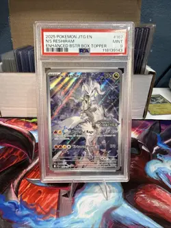 PSA 9 MINT N's Reshiram IR Stamped Journey Together 167/159 Pokemon Cards - Image 2