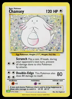 Chansey 015/034 Trading Card Game Classic Holo - Image 1