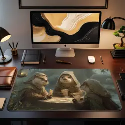 MTG Playmat | Wizard Otters Playing Cards Themed Playmat | Unofficial MTG - Image 2