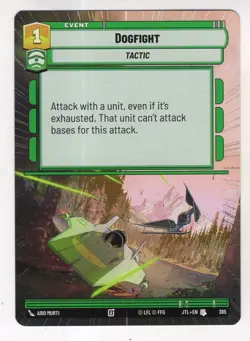 Star Wars Unlimited JTL Hyperspace Card #385 Dogfight - Image 1