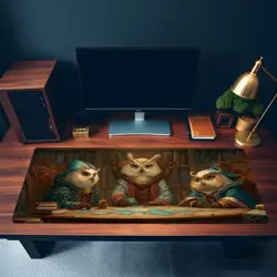MTG Playmat | Wizard Owls Playing Cards Themed Playmat | Unofficial MTG - Image 3