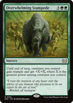 Overwhelming Stampede 192 Rare Commander: Duskmourn: House of Horror Near Mint - Image 1