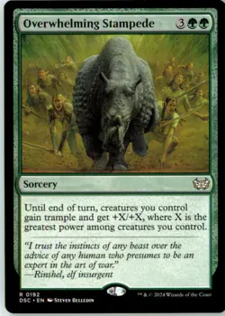 Overwhelming Stampede 192 Rare Commander: Duskmourn: House of Horror Near Mint - Image 2