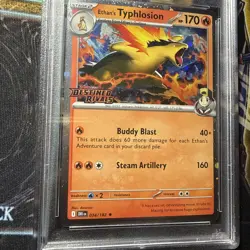 2025 POKEMON DRI EN-DESTINED RIVALS PRERELEASE #034 ETHAN'S TYPHLOSION PSA 9 - Image 3
