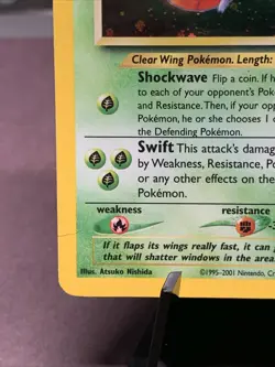 Pokemon TCG Yanma 17/75 Neo Discovery Holo Rare WOTC VTG 2001 - Image 2