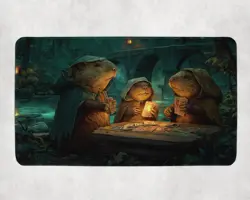 MTG Playmat | Wizard Beavers Playing Cards Themed Playmat | Unofficial MTG - Image 1
