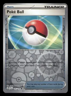 Poke Ball 185/198 Common Scarlet & Violet Pokemon TCG Reverse Holo NM - Image 1