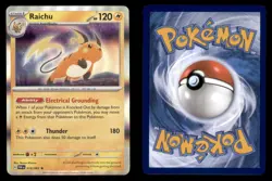Raichu 019/091 Rare Paldean Fates Pokemon TCG NM - Image 3